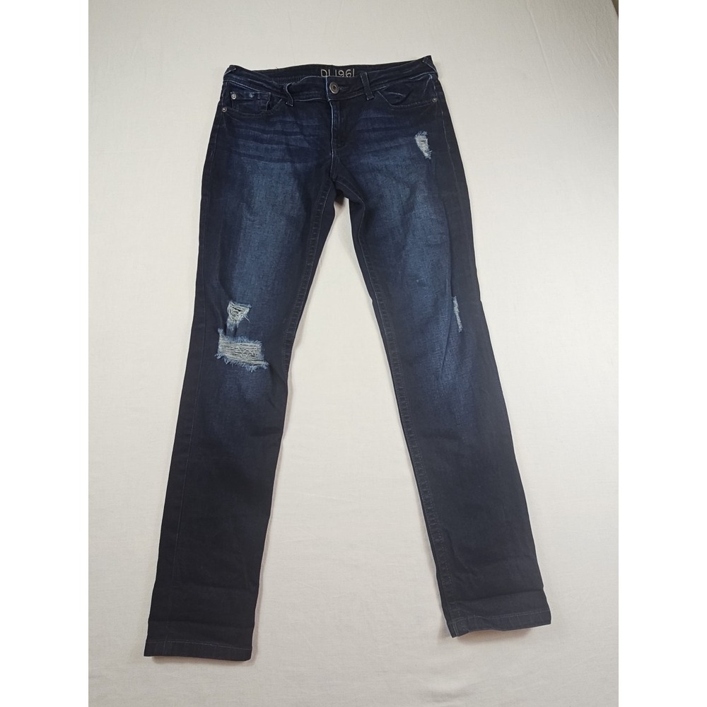 DL1961 Amanda Skinny Jeans Seville Distressed Dark Wash Denim Stretch Size 29